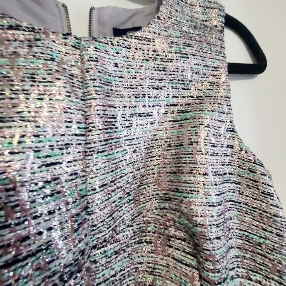 French Connection Sunlight Summer Metallic sz 6 Dress - Picture 7 of 11